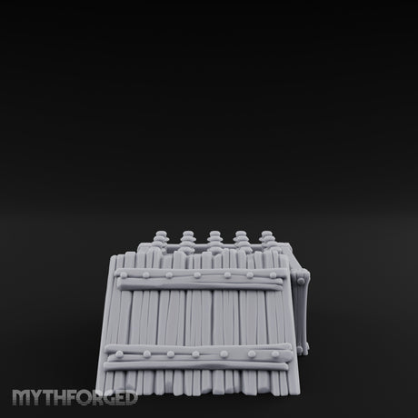 Plank-Sided Rivet-Banded Open Storage Crate Miniature for Dungeons and Dragons, Pathfinder or other TTRPGs