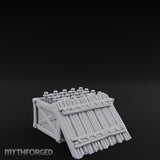 Plank-Sided Rivet-Banded Open Storage Crate Miniature for Dungeons and Dragons, Pathfinder or other TTRPGs