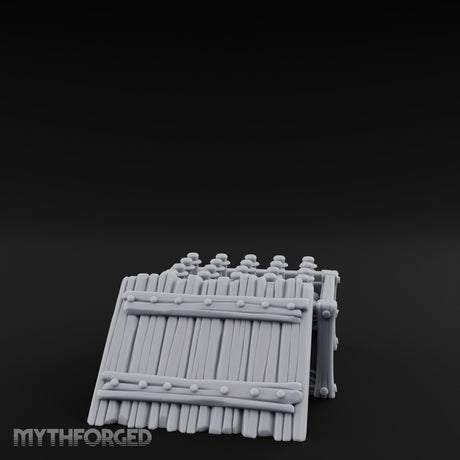 Plank-Sided Rivet-Banded Open Storage Crate Miniature for Dungeons and Dragons, Pathfinder or other TTRPGs