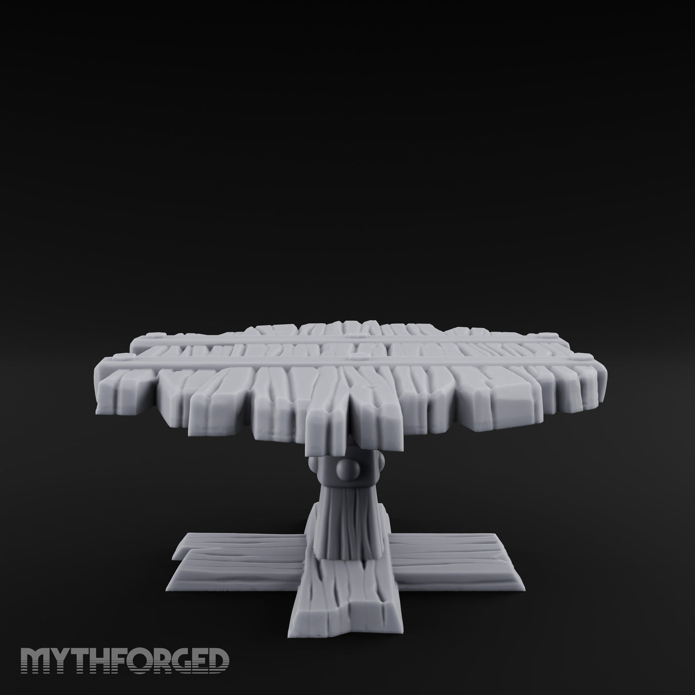 Plank-Top Cross-Footed Round Tavern Table gallery 5