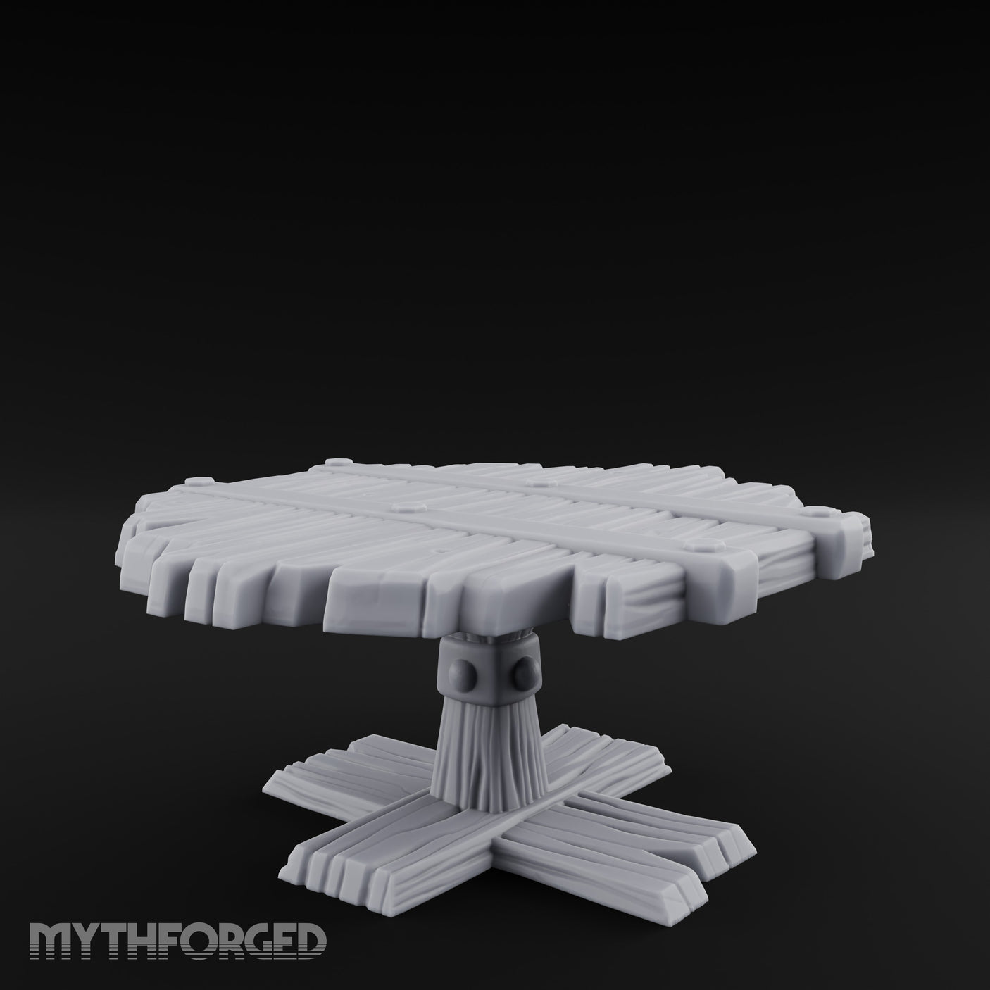 Plank-Top Cross-Footed Round Tavern Table gallery 8