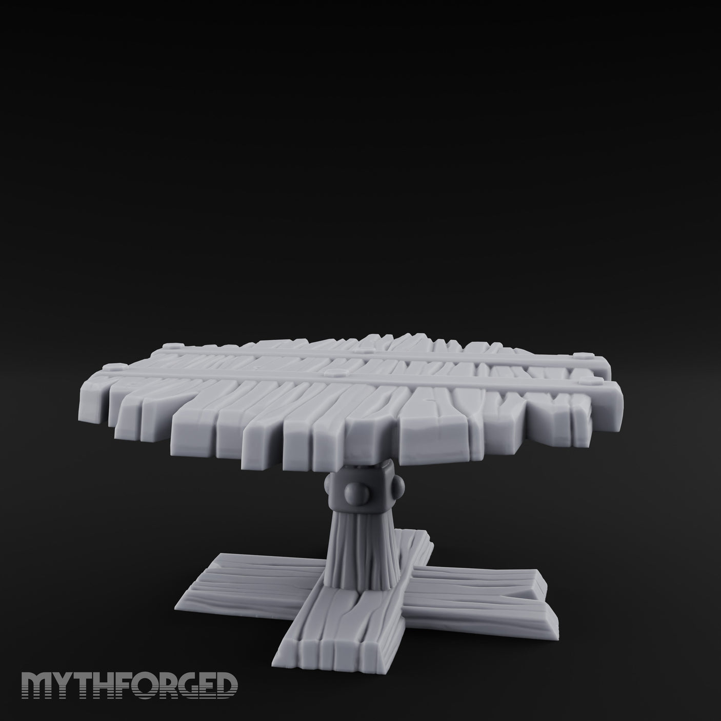Plank-Top Cross-Footed Round Tavern Table gallery 9