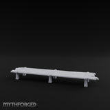 Plank-Top Rope-Lashed Long Feasting Table Miniature for Dungeons and Dragons, Pathfinder or other TTRPGs