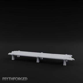 Plank-Top Rope-Lashed Long Feasting Table Miniature for Dungeons and Dragons, Pathfinder or other TTRPGs