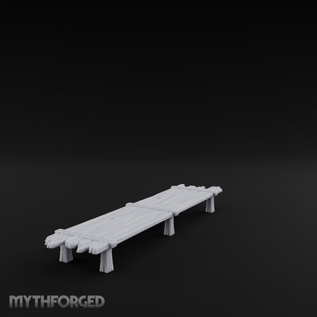 Plank-Top Rope-Lashed Long Feasting Table Miniature for Dungeons and Dragons, Pathfinder or other TTRPGs