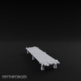 Plank-Top Rope-Lashed Long Feasting Table Miniature for Dungeons and Dragons, Pathfinder or other TTRPGs