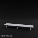 Plank-Top Rope-Lashed Long Feasting Table Miniature for Dungeons and Dragons, Pathfinder or other TTRPGs