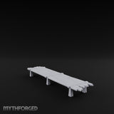 Plank-Top Rope-Lashed Long Feasting Table Miniature for Dungeons and Dragons, Pathfinder or other TTRPGs