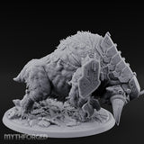 Plated Horn Lowering Ram Construct Miniature for Dungeons and Dragons, Pathfinder or other TTRPGs