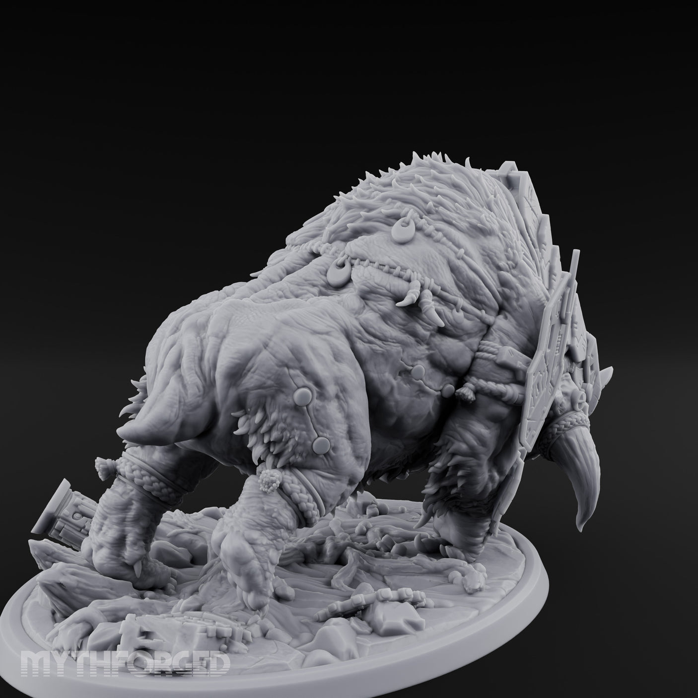 Plated Horn Lowering Ram Construct Miniature for Dungeons and Dragons, Pathfinder or other TTRPGs