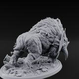 Plated Horn Lowering Ram Construct Miniature for Dungeons and Dragons, Pathfinder or other TTRPGs