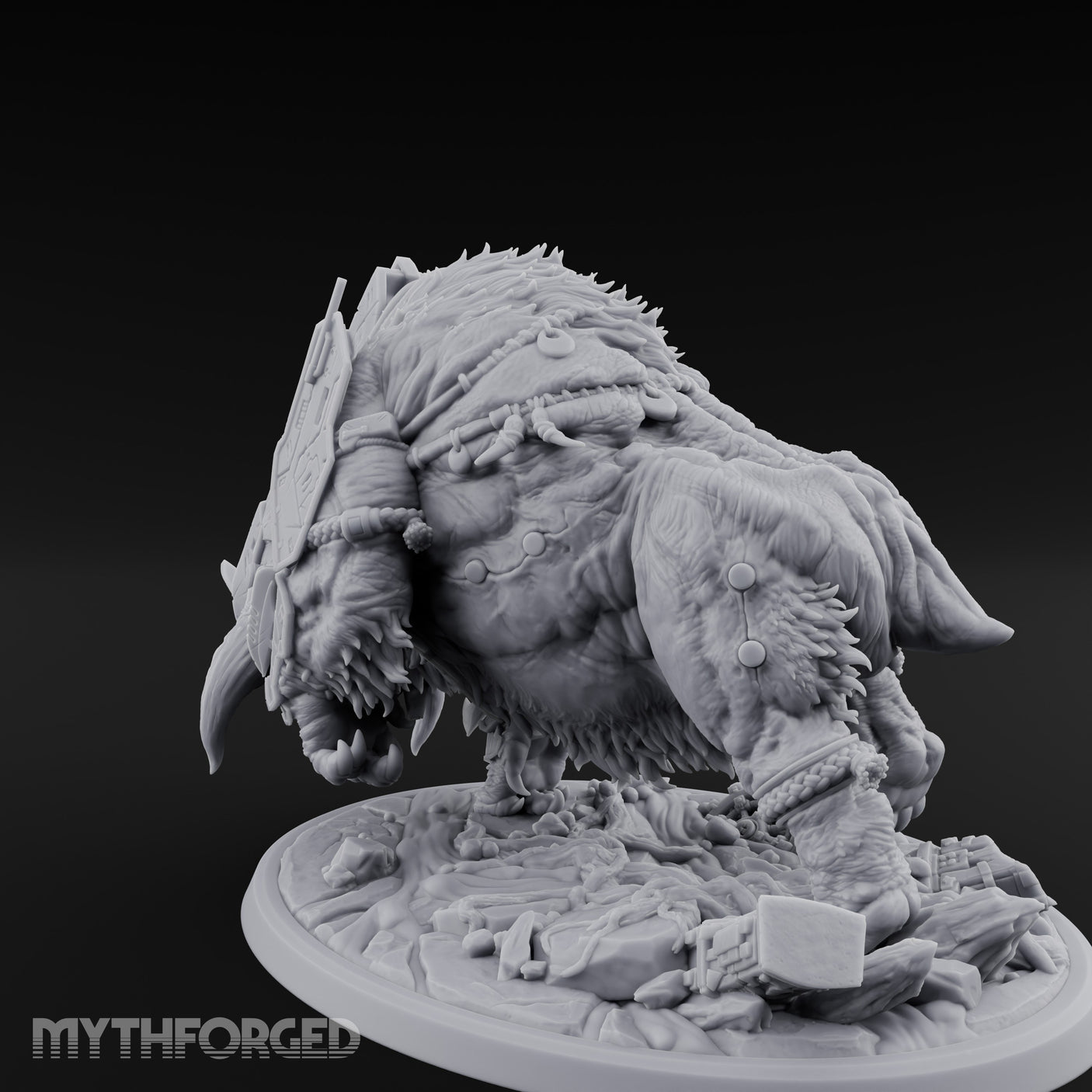 Plated Horn Lowering Ram Construct Miniature for Dungeons and Dragons, Pathfinder or other TTRPGs