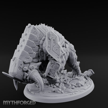 Plated Horn Lowering Ram Construct Miniature for Dungeons and Dragons, Pathfinder or other TTRPGs