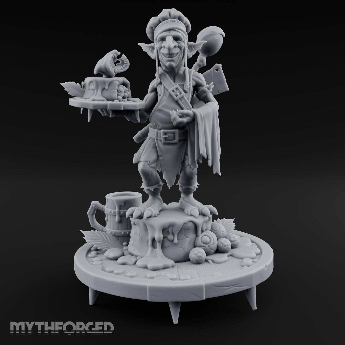 Platter Serving Cleaver Carrying Goblin Chef gallery 1