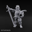 Plumed Helm Cradling Human Captain Miniature for Dungeons and Dragons, Pathfinder or other TTRPGs