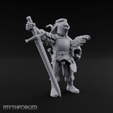 Plumed Helm Cradling Human Captain Miniature for Dungeons and Dragons, Pathfinder or other TTRPGs