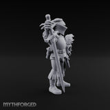 Plumed Helm Cradling Human Captain Miniature for Dungeons and Dragons, Pathfinder or other TTRPGs