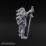 Plumed Helm Cradling Human Captain Miniature for Dungeons and Dragons, Pathfinder or other TTRPGs