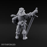 Plumed Helm Cradling Human Captain Miniature for Dungeons and Dragons, Pathfinder or other TTRPGs
