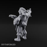 Plumed Helm Cradling Human Captain Miniature for Dungeons and Dragons, Pathfinder or other TTRPGs