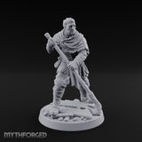 Pole Pushing Human Ferryman Miniature for Dungeons and Dragons, Pathfinder or other TTRPGs
