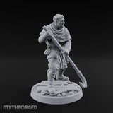 Pole Pushing Human Ferryman Miniature for Dungeons and Dragons, Pathfinder or other TTRPGs