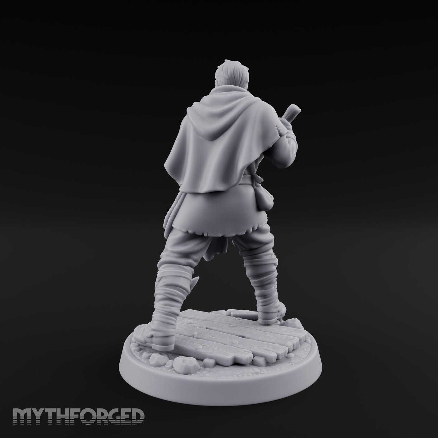 Pole Pushing Human Ferryman Miniature for Dungeons and Dragons, Pathfinder or other TTRPGs