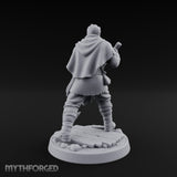 Pole Pushing Human Ferryman Miniature for Dungeons and Dragons, Pathfinder or other TTRPGs
