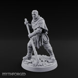 Pole Pushing Human Ferryman Miniature for Dungeons and Dragons, Pathfinder or other TTRPGs