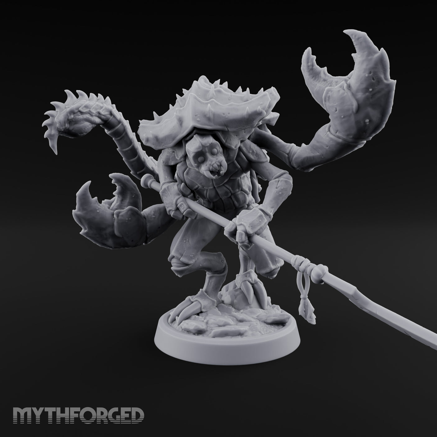 Polearm Clutching Claw Snapping Mezzoloth Miniature for Dungeons and Dragons, Pathfinder or other TTRPGs