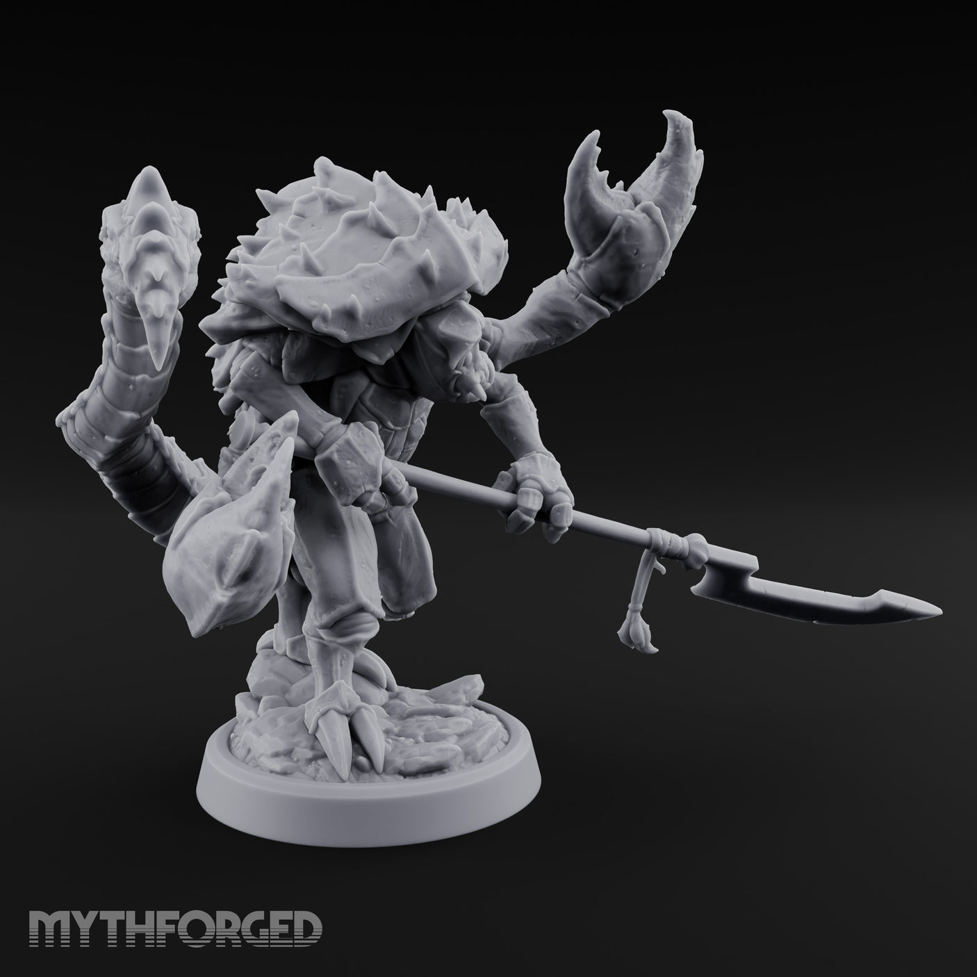 Polearm Clutching Claw Snapping Mezzoloth Miniature for Dungeons and Dragons, Pathfinder or other TTRPGs