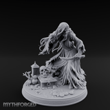 Hovering Over Spoils Hag Witch Miniature for Dungeons and Dragons, Pathfinder or other TTRPGs