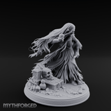 Hovering Over Spoils Hag Witch Miniature for Dungeons and Dragons, Pathfinder or other TTRPGs