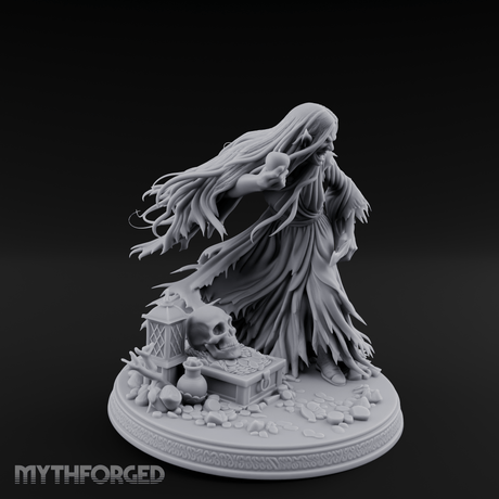 Hovering Over Spoils Hag Witch Miniature for Dungeons and Dragons, Pathfinder or other TTRPGs
