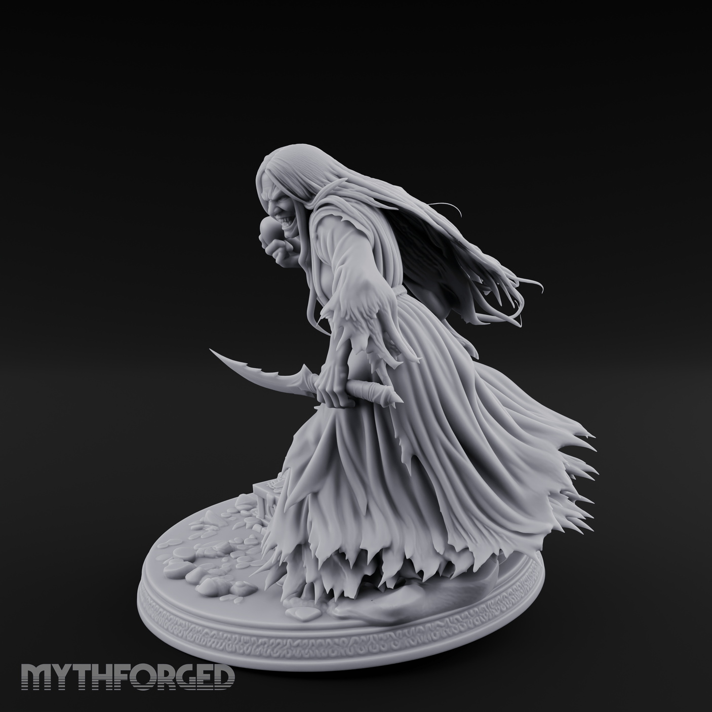 Hovering Over Spoils Hag Witch Miniature for Dungeons and Dragons, Pathfinder or other TTRPGs