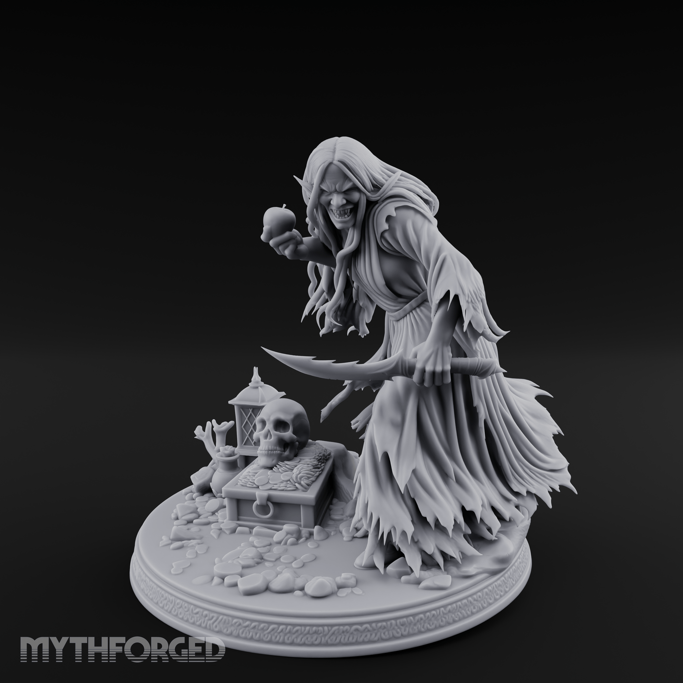 Hovering Over Spoils Hag Witch Miniature for Dungeons and Dragons, Pathfinder or other TTRPGs