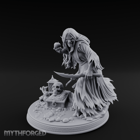 Hovering Over Spoils Hag Witch Miniature for Dungeons and Dragons, Pathfinder or other TTRPGs