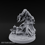Hovering Over Spoils Hag Witch Miniature for Dungeons and Dragons, Pathfinder or other TTRPGs