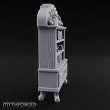 Potion-Crowned Scroll-Stuffed Wizard's Apothecary Bookcase Miniature for Dungeons and Dragons, Pathfinder or other TTRPGs