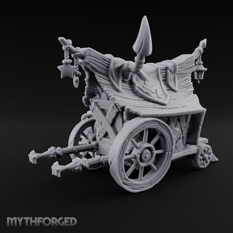 Potion-Stocked Lantern-Topped Wandering Alchemist Cart Miniature for Dungeons and Dragons, Pathfinder or other TTRPGs