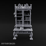 Potion-Stocked Quill-Topped Scholar's Display Cabinet