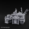 Potion-Stuffed Spear-Jutting Adventurer's Supply Crate Clutter Scene Miniature for Dungeons and Dragons, Pathfinder or other TTRPGs