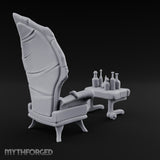 Sample Before You Sit Ornate Armchair and Bottle Table