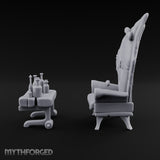 Sample Before You Sit Ornate Armchair and Bottle Table