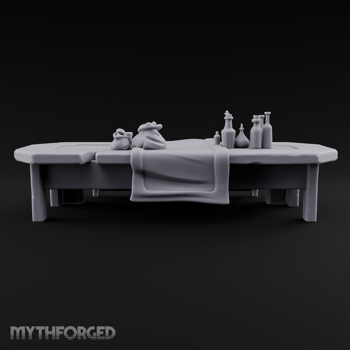 Open Drawer, Open Wallet Wooden Potion Vendor Table