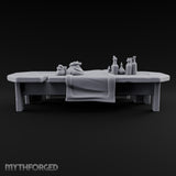 Open Drawer, Open Wallet Wooden Potion Vendor Table