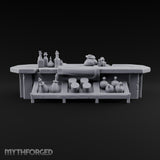 Open Drawer, Open Wallet Wooden Potion Vendor Table