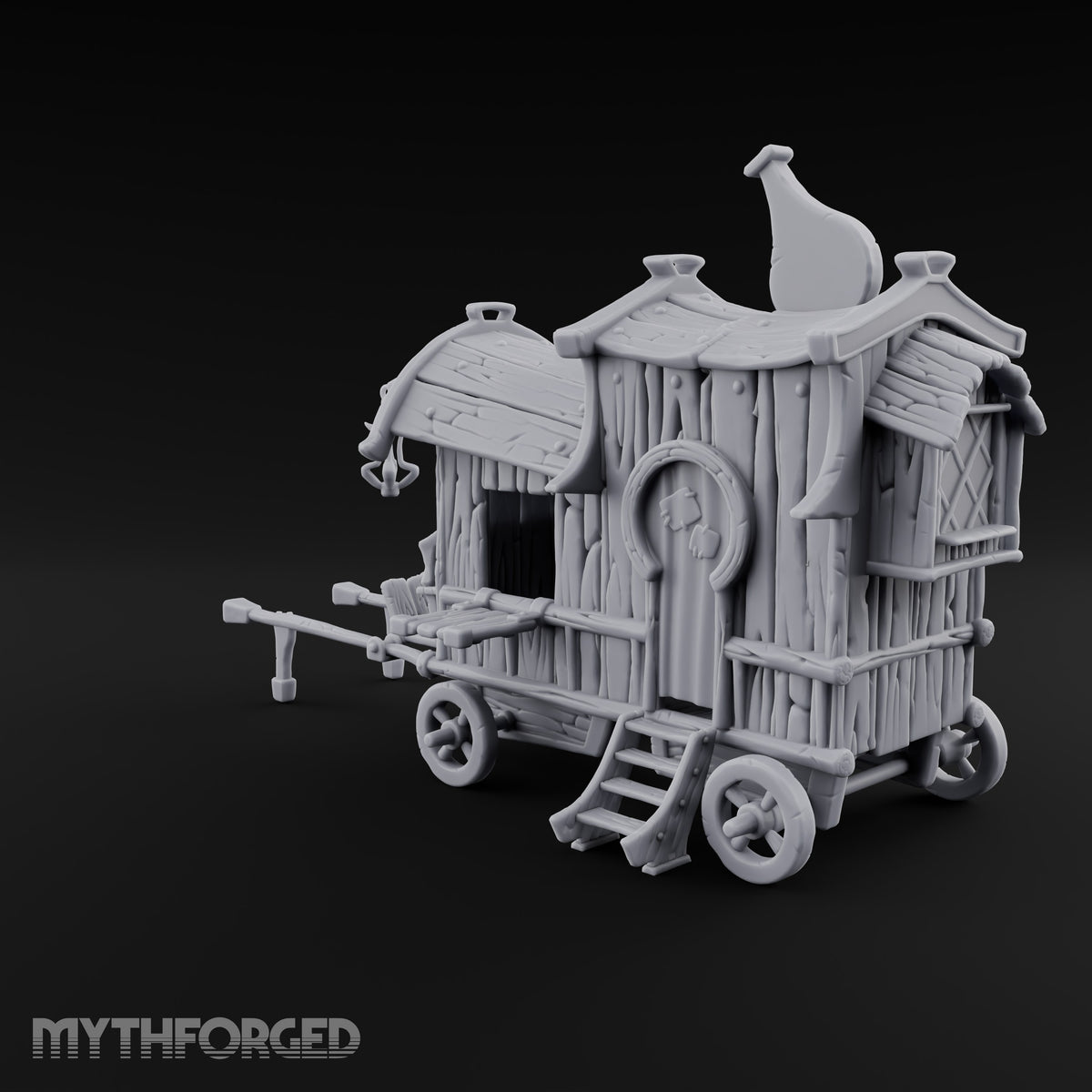 Brews Delivered Door to Door Wooden Vendor Wagon