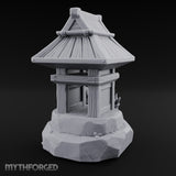 Potted-Plant Rocky-Based Japanese Wayside Shrine Altar Miniature for Dungeons and Dragons, Pathfinder or other TTRPGs