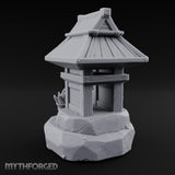 Potted-Plant Rocky-Based Japanese Wayside Shrine Altar Miniature for Dungeons and Dragons, Pathfinder or other TTRPGs